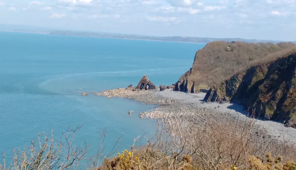 View of Mouthmill Cove in North Devon for Devon Day