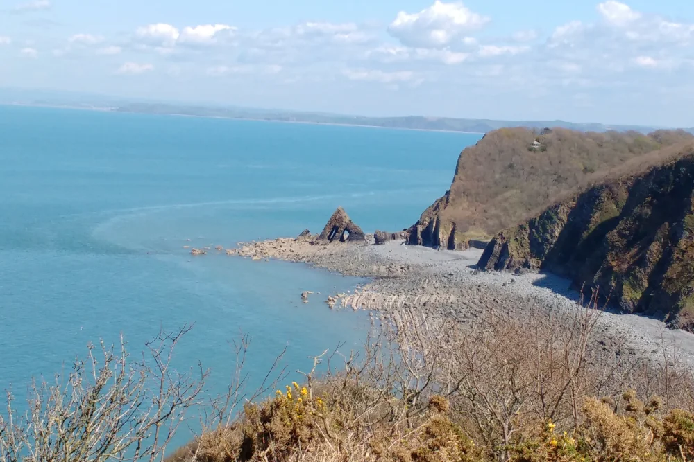 View of Mouthmill Cove in North Devon for Devon Day