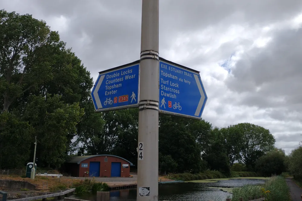 Start point near Exeter Swing Bridges on the Exe Estuary Trail