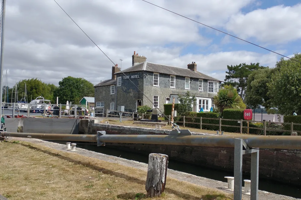 The Turf Hotel on the Exeter Ship Canal