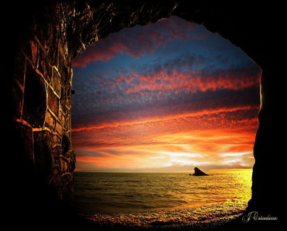 Babbacombe Beach at Sunset